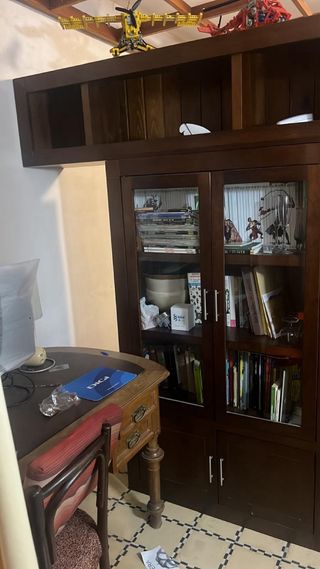 Muebles de comedor de nogal madera oscura