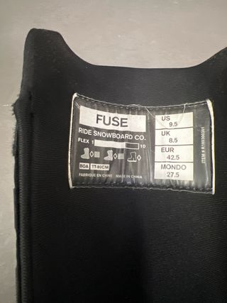 Botas de Snowboard Ride Fuse Negras/Grises