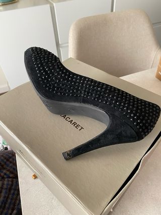 Zapatos XC-XACARET Negros Tacón Fiesta Talla 38