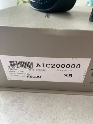 Zapatos XC-XACARET Negros Tacón Fiesta Talla 38