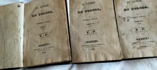 Libro Antiguo El Conde de Tolosa 3 Tomos completos