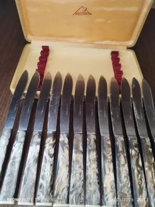 Estuche 12 Cuchillos Vintage VAUZI Nacarado