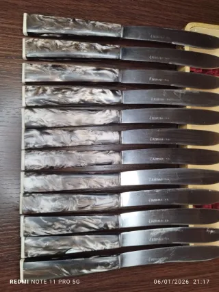 Estuche 12 Cuchillos Vintage VAUZI Nacarado