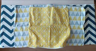 5 Fundas Cojín Tela Diseños Geométricos