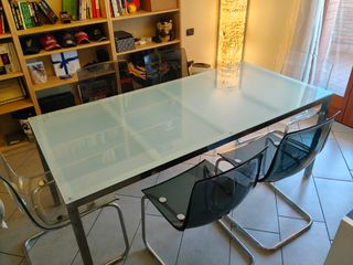Set Tavolo Vetro + 6 Sedie per studio o sala