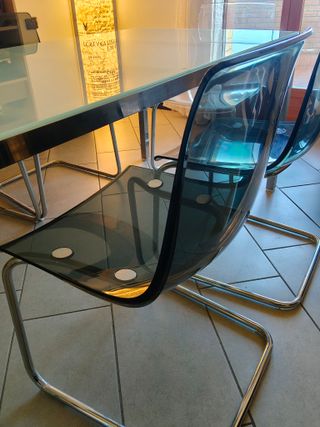 Set Tavolo Vetro + 6 Sedie per studio o sala