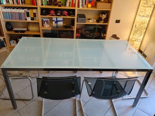 Set Tavolo Vetro + 6 Sedie per studio o sala