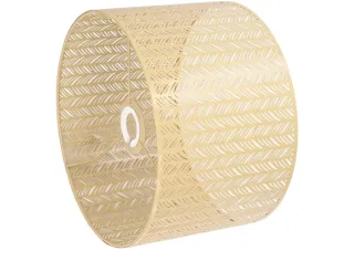 Pantalla Lámpara Tambor Metal Hueca Gold