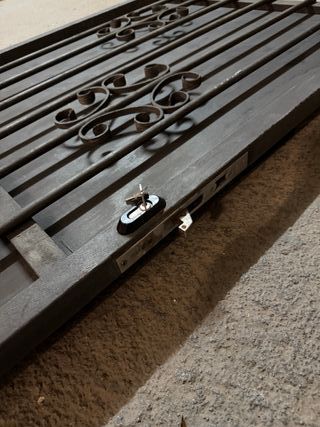 Puerta de jardín forja negra 96 x 200