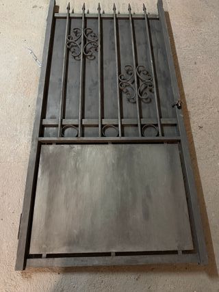 Puerta de jardín forja negra 96 x 200