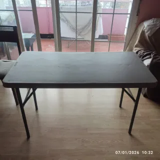 Mesa plegable gris 1.20 x0.60