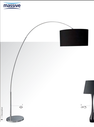 Lámpara de pie Massive Beatrix Negra