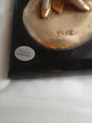 Scultura Maternità Vintage Argento 800 laminato