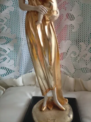 Scultura Maternità Vintage Argento 800 laminato
