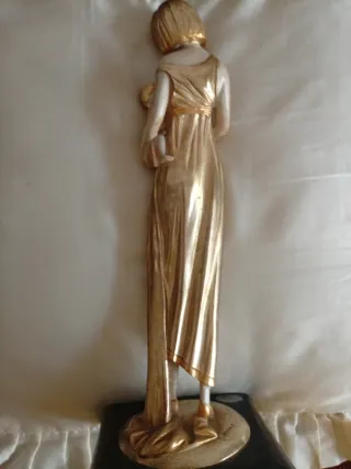 Scultura Maternità Vintage Argento 800 laminato