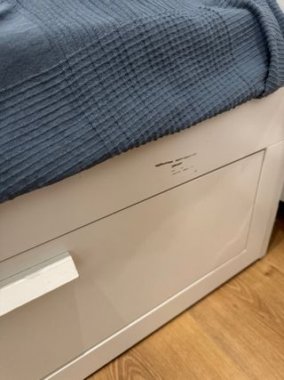Cama nido Ikea blanca con cajones