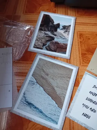 Conjunto de cuadros de playa y mar nuevos