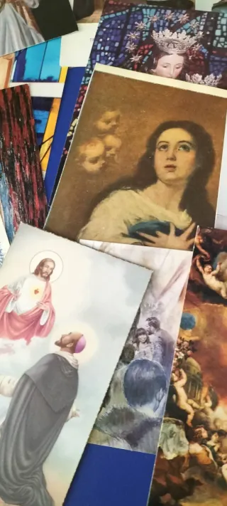 Estampas religiosas antiguas a color