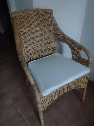 4 Sillas de Mimbre Ikea