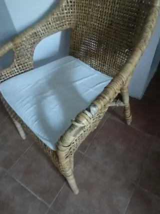 4 Sillas de Mimbre Ikea