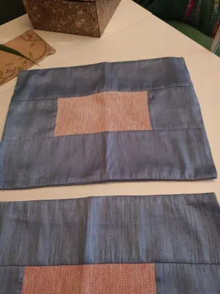 2 Fundas Cojín Alargadas Azul/Rosa