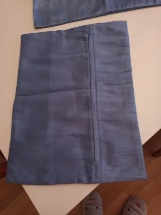 2 Fundas Cojín Alargadas Azul/Rosa