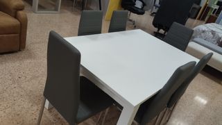 MUEBLE COMEDOR287Mesa  Extensible + 6 Sillas,NUEVO