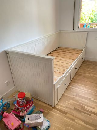 Diván Ikea Hemnes Blanco con Cajones