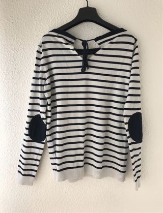 Jersey marinero rayas blanco y negro