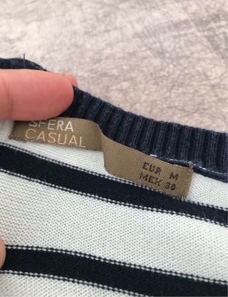 Jersey marinero rayas blanco y negro