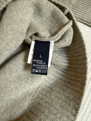 Jersey Polo Ralph Lauren lana cremallera gris