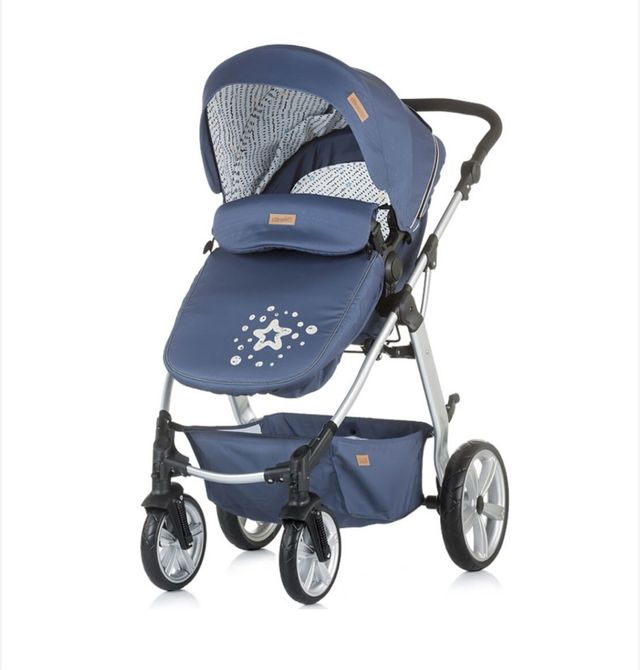 Cochecito Chipolino Fama 3 en 1 azul marino / F1
