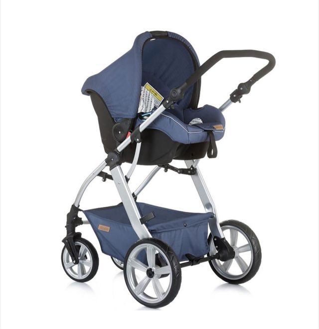 Cochecito Chipolino Fama 3 en 1 azul marino / F1 - miniatura 5