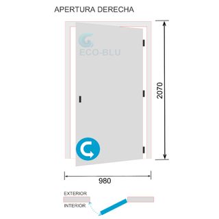 Puerta Granada Liso Derecha Outlet