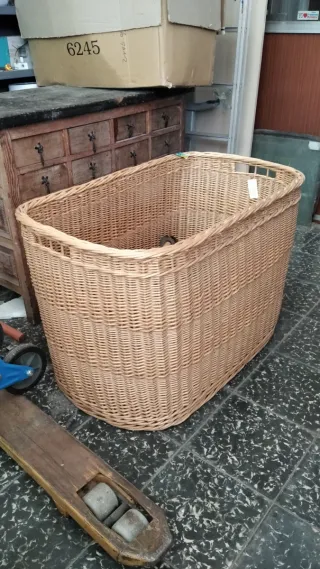 Cesto de mimbre tipo panadero grande