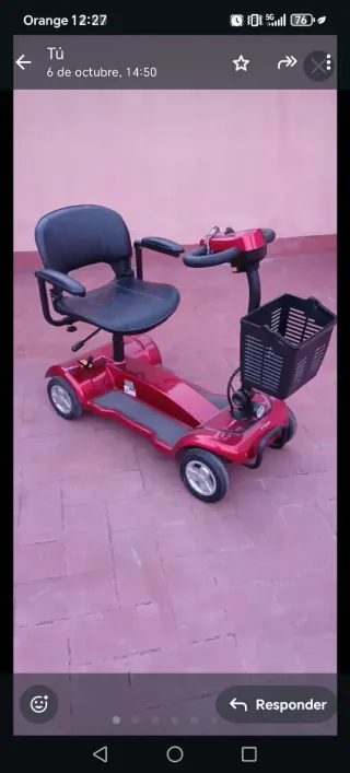 Carrito eléctrico rojo vendo carrito eléctrico