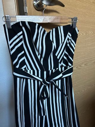 Mono de rayas blanco y negro