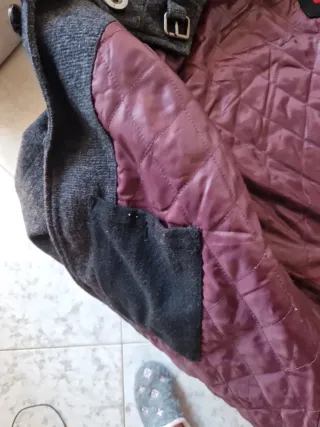 Chaqueta tres cuartos gris