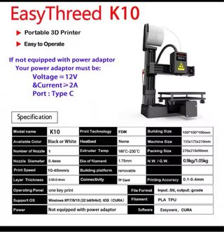 Impresora 3D EasyThreed K10