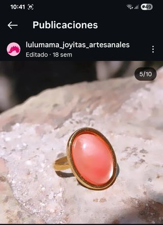 Anillos piedras naturales y acero