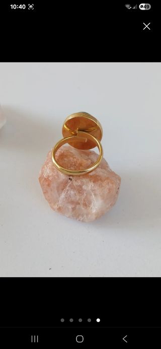 Anillos piedras naturales y acero