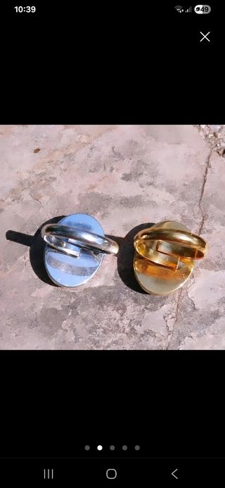 Anillos piedras naturales y acero