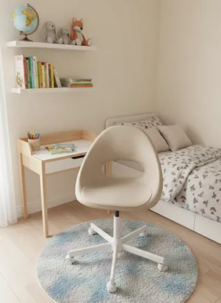 Silla de escritorio infantil beige
