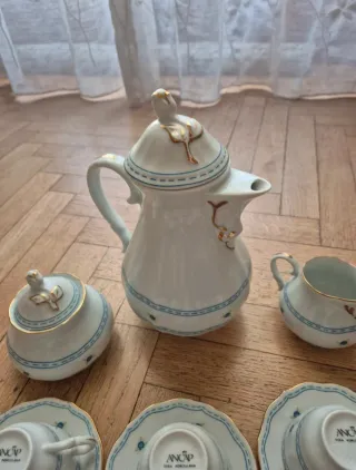 Servizio Tè Porcellana Blu e Bianco