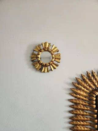 Espejo Sol Dorado Pequeño