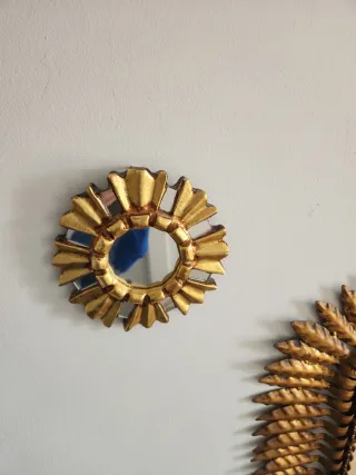 Espejo Sol Dorado Pequeño