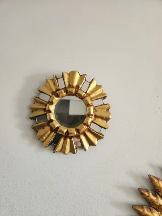 Espejo Sol Dorado Pequeño