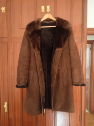 Abrigo Piel Cordero Hombre Marrón