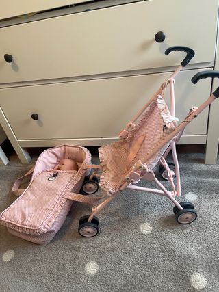 Silla y Cuna de Juguete Rosa “la nina”