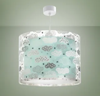 Lámpara Infantil techo Nubes Clouds verde
